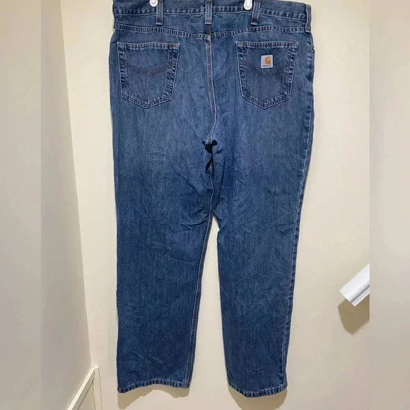 Carhartt Men’s Y2K Casual Denim Blue Jeans Traditional fit Straight Leg size 44W - Picture 14 of 16